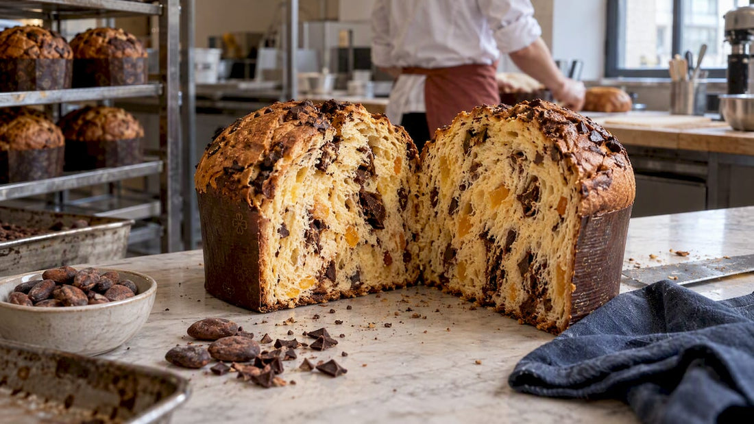 Panettone au cacao et aux fèves de cacao