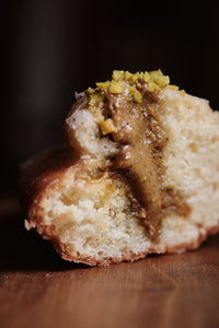 Madeleine fleur d'oranger et praliné pistache